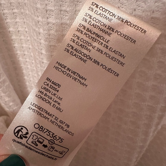 NWOT🤍Free People We the Free Coraline Thermal XS Ivory - Picture 9 of 9